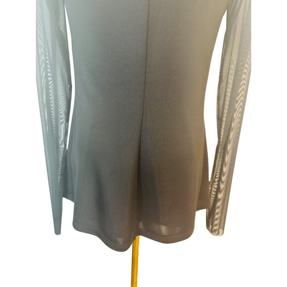 Bailey 44 Medium Black Mesh Long Sleeve Top - Picture 8 of 13